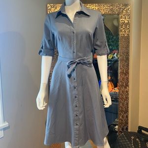 Front tie button down dress
